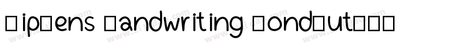 NipCens Handwriting CondOut字体转换